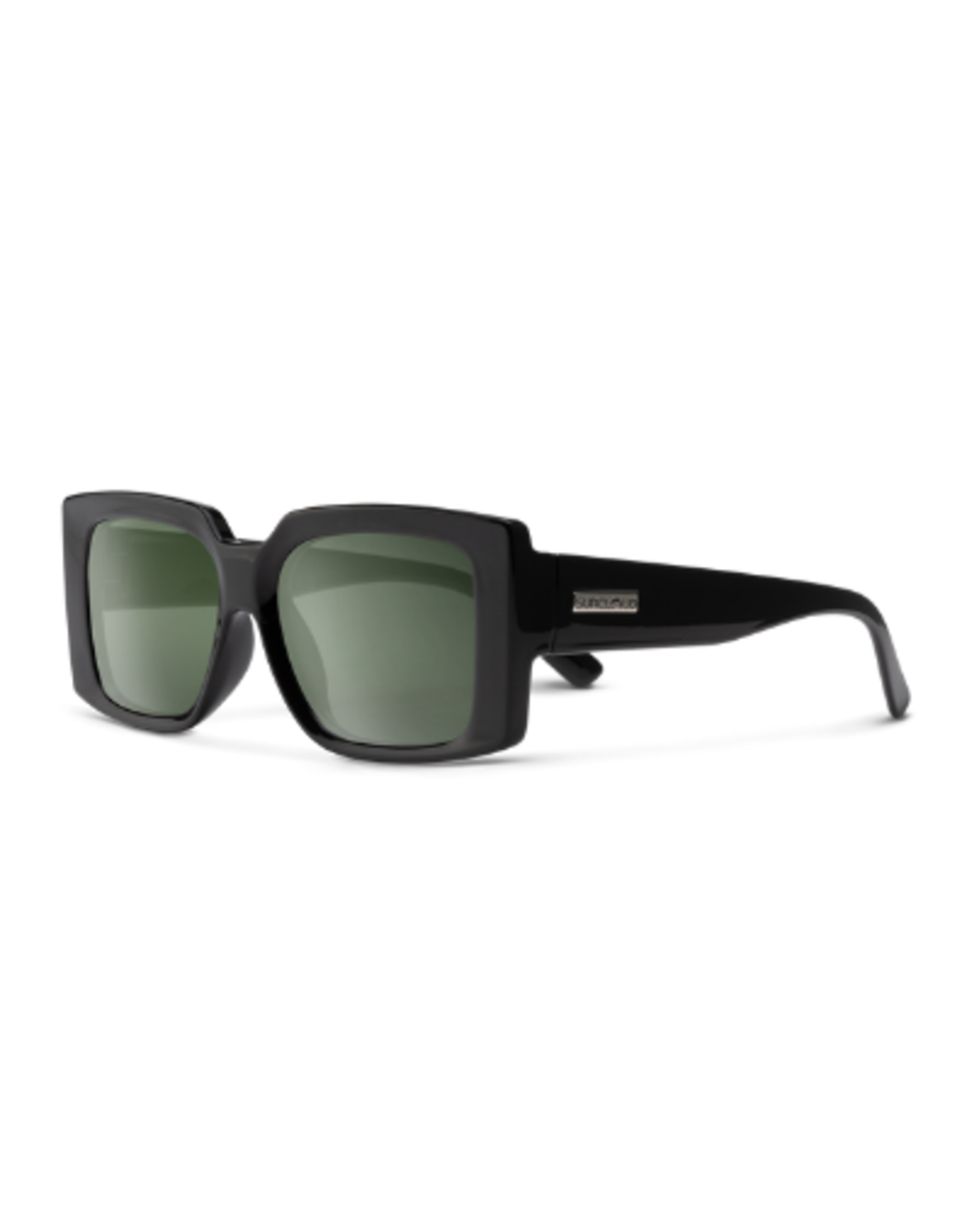 SunCloud Astoria Black + Polarized Gray Green Lens