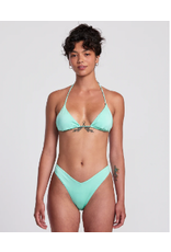 RVCA Girls SOLID SHIMMER TRIANGLE BIKINI TOP