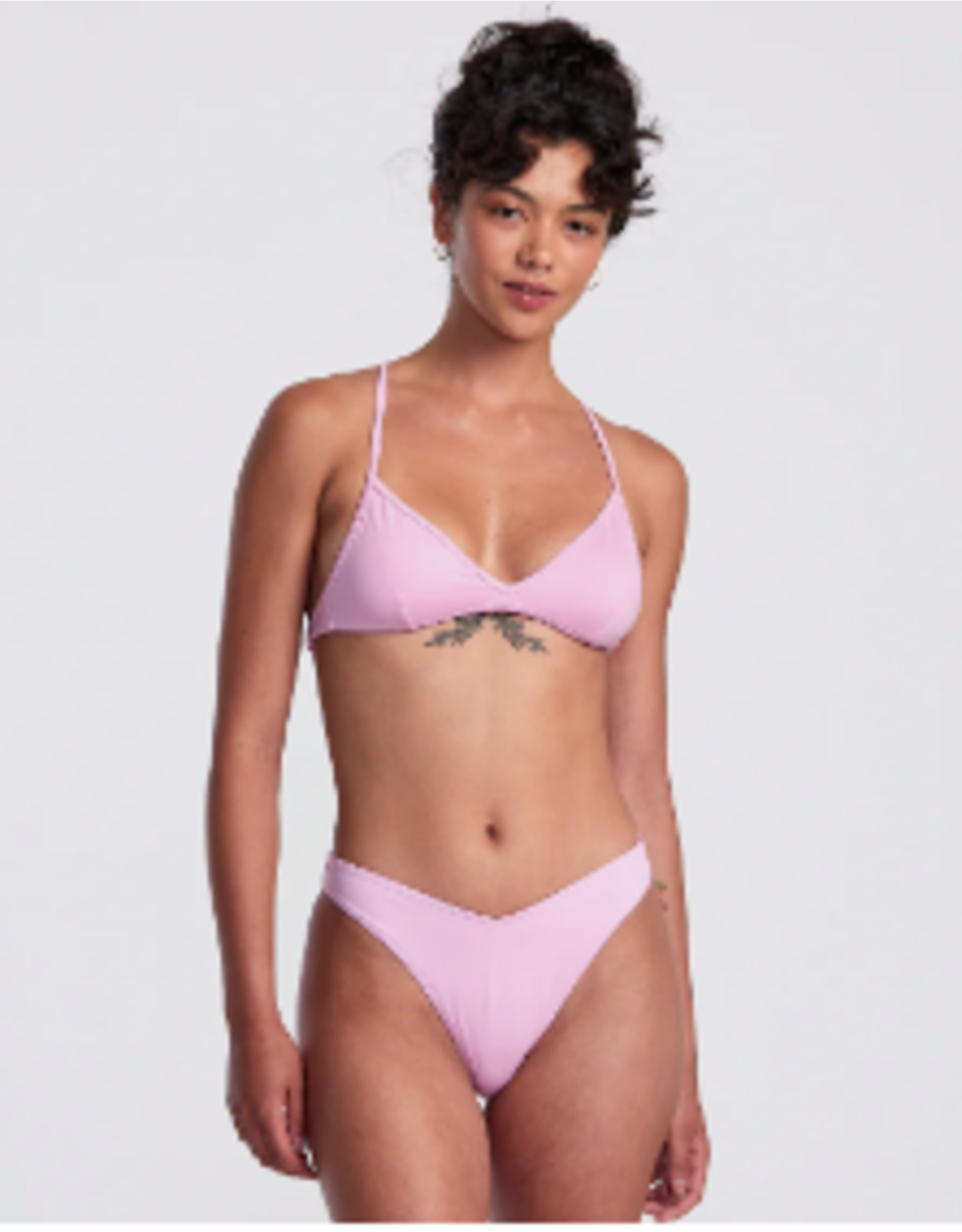 RVCA Girls SOLID TRIANGLE CROSSBACK BIKINI TOP