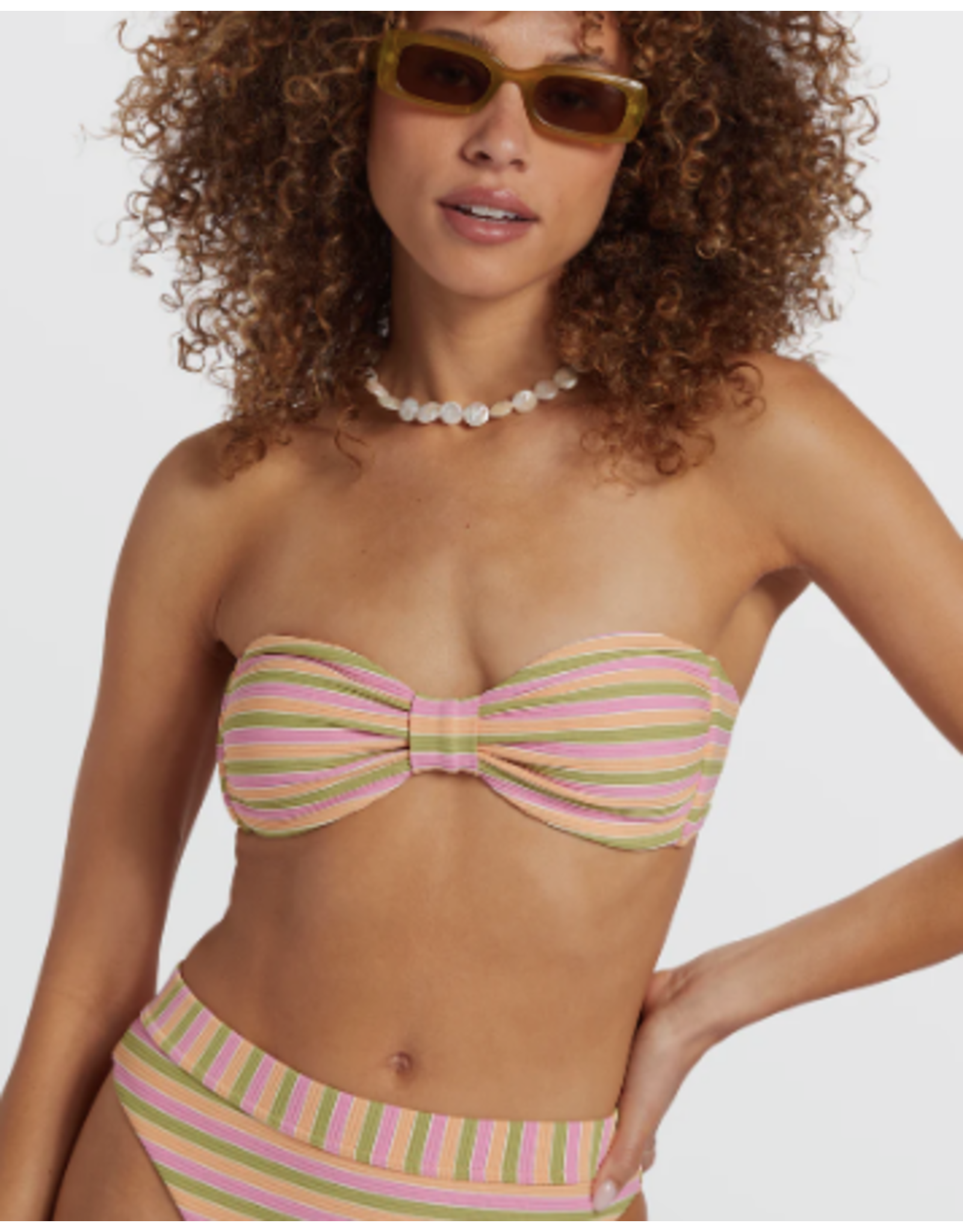 BILLABONG GIRLS Hightide Tanlines Betty Bandeau Bikini Top