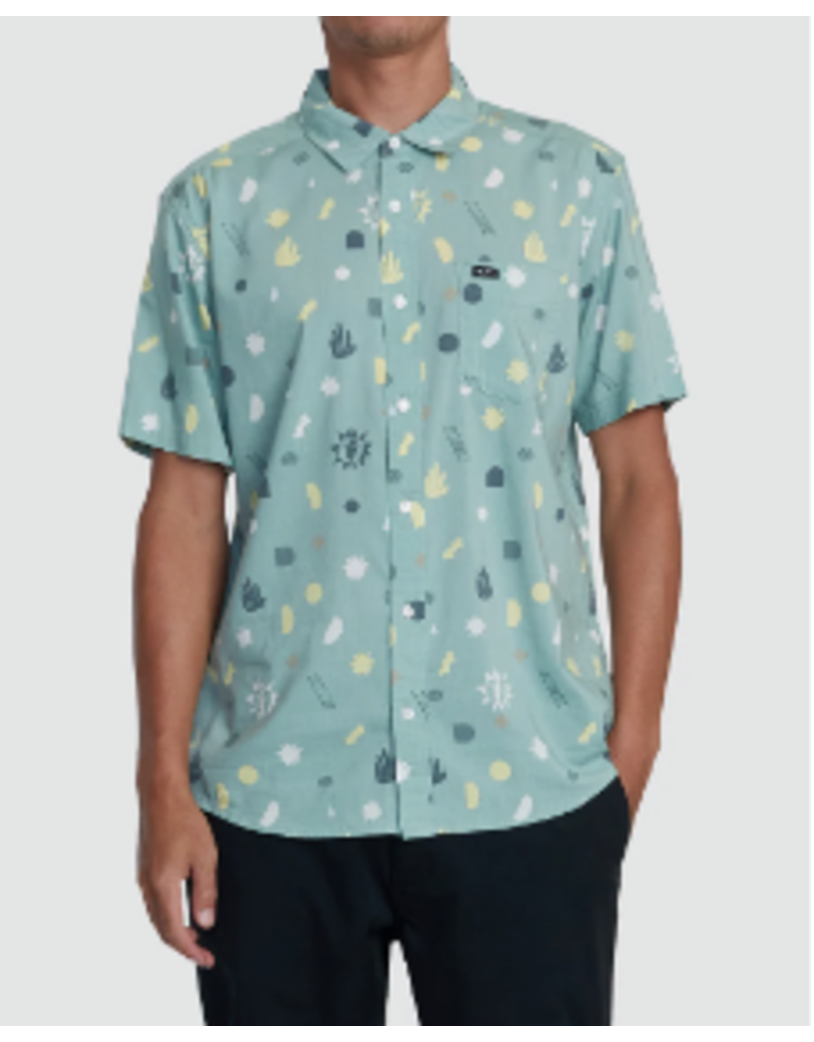 RVCA Guys MORNING GLORY SHORT SLEEVE WOVEN SHIRT