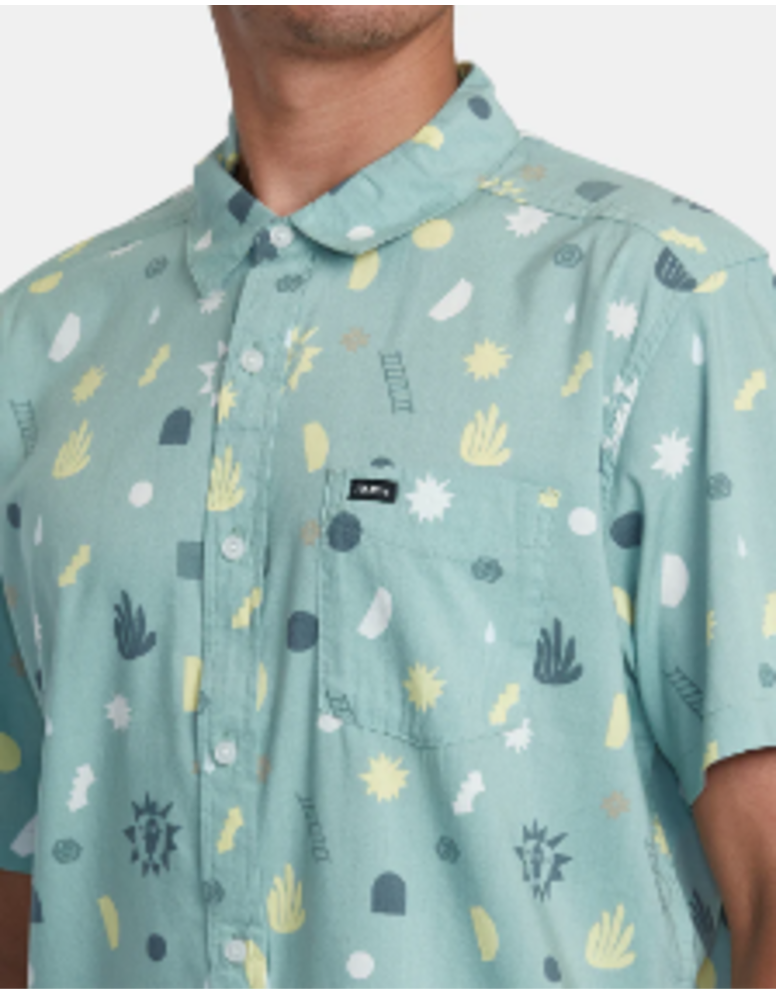 RVCA Guys MORNING GLORY SHORT SLEEVE WOVEN SHIRT