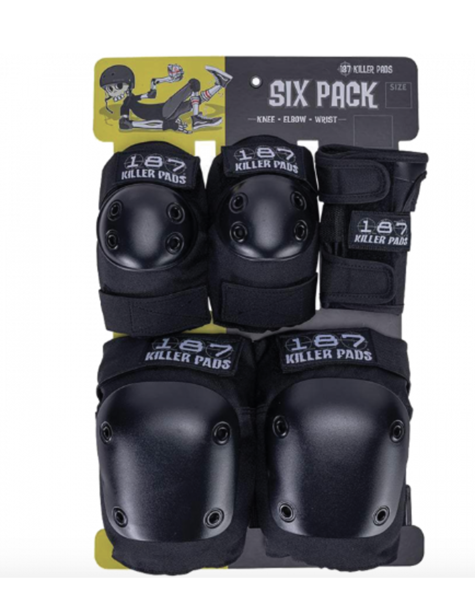 187 6-PACK PAD SET JR-BLACK 187