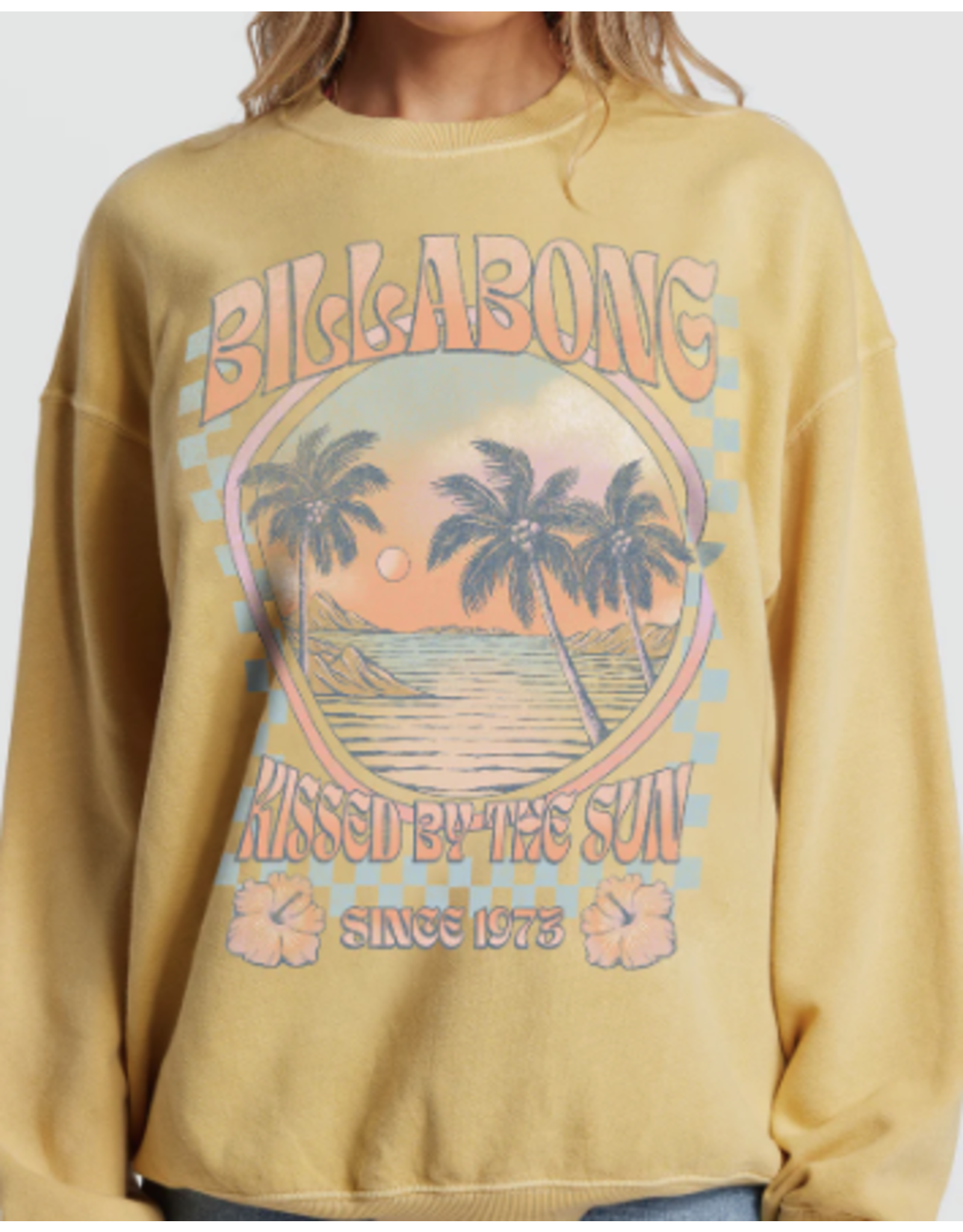 BILLABONG GIRLS BILLABONG RIDE IN OVERSIZED CREWNECK SWEATSHIRT
