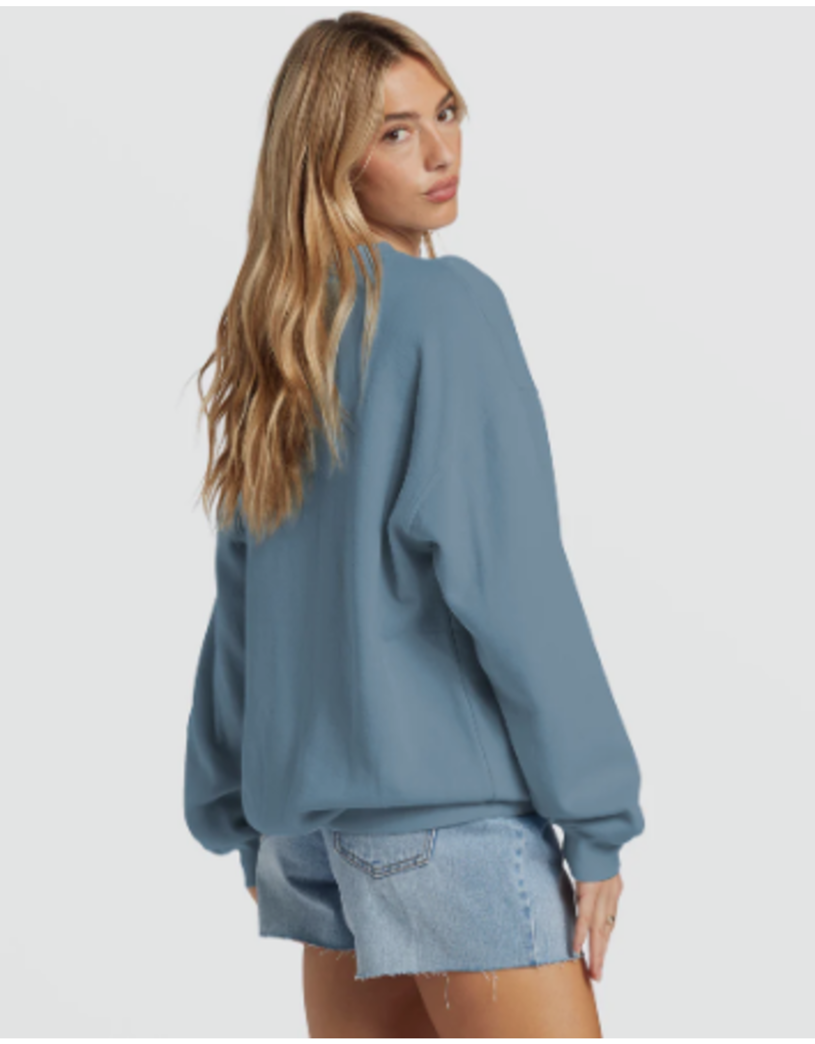 BILLABONG GIRLS BILLABONG RIDE IN OVERSIZED CREWNECK SWEATSHIRT