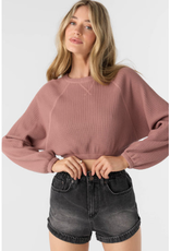 ONEILL Womens ONEILL TOUR CREW LONG SLEEVE TOP COLOR BURLWOOD