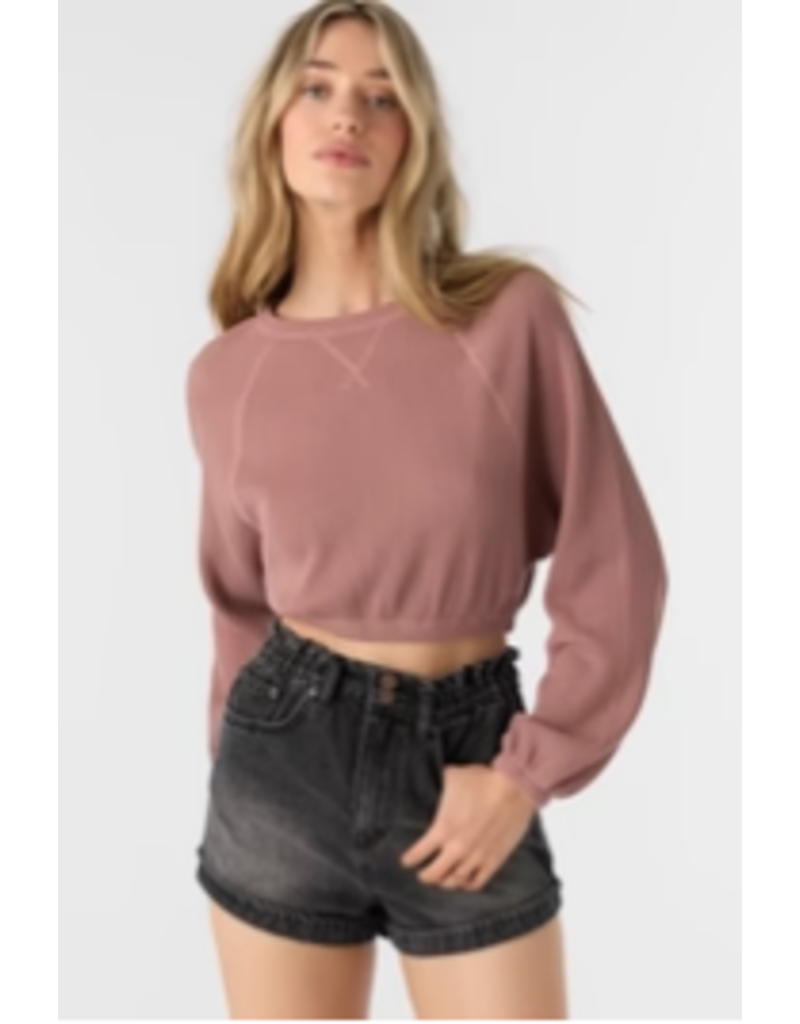 ONEILL Womens ONEILL TOUR CREW LONG SLEEVE TOP COLOR BURLWOOD