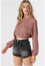 ONEILL Womens ONEILL TOUR CREW LONG SLEEVE TOP COLOR BURLWOOD