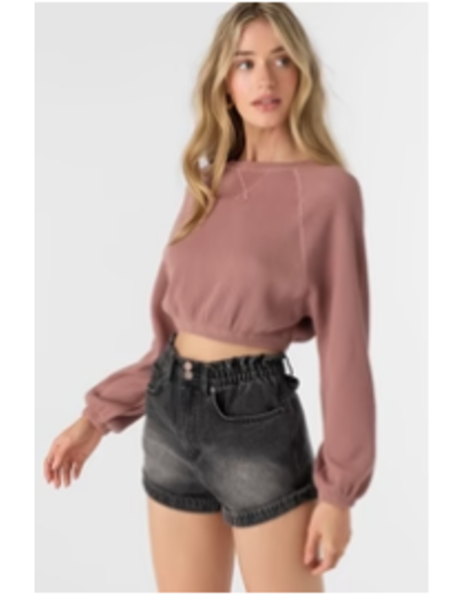 ONEILL Womens ONEILL TOUR CREW LONG SLEEVE TOP COLOR BURLWOOD