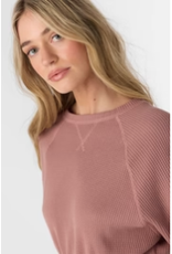 ONEILL Womens ONEILL TOUR CREW LONG SLEEVE TOP COLOR BURLWOOD