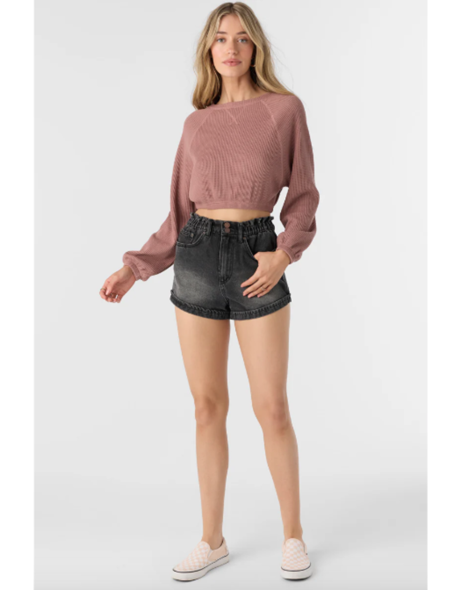 ONEILL Womens ONEILL TOUR CREW LONG SLEEVE TOP COLOR BURLWOOD