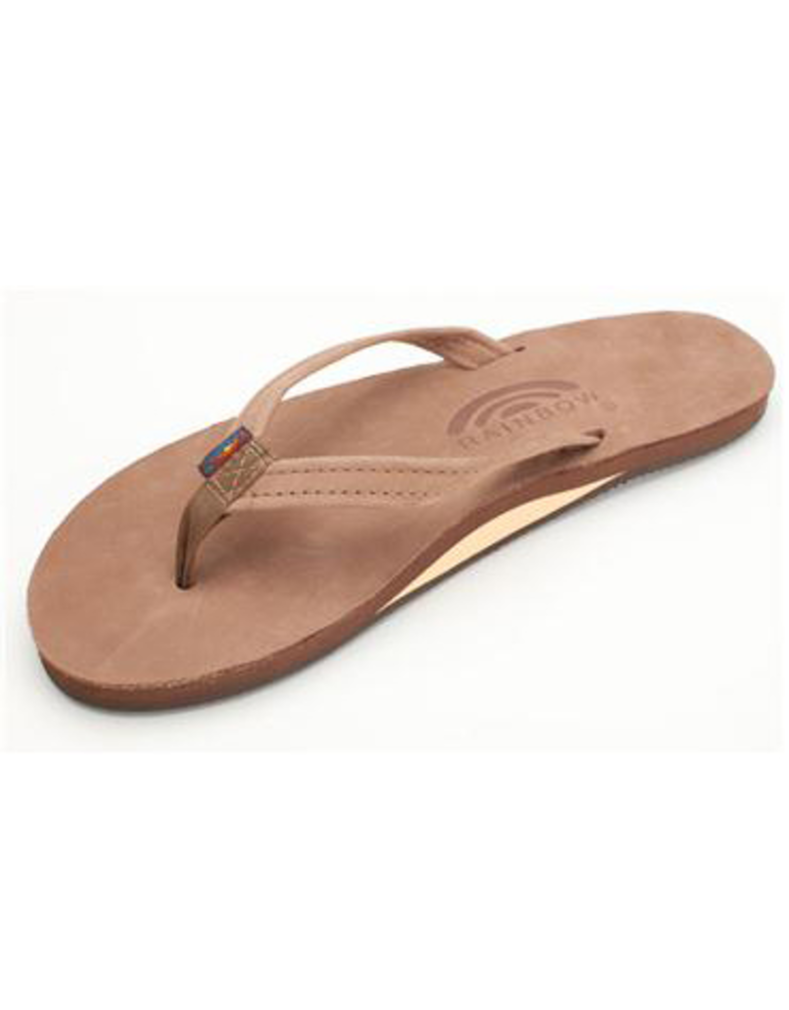 Rainbow Sandals LADIES PREMIER LEATHER NARROW STRAP DARK BROWN