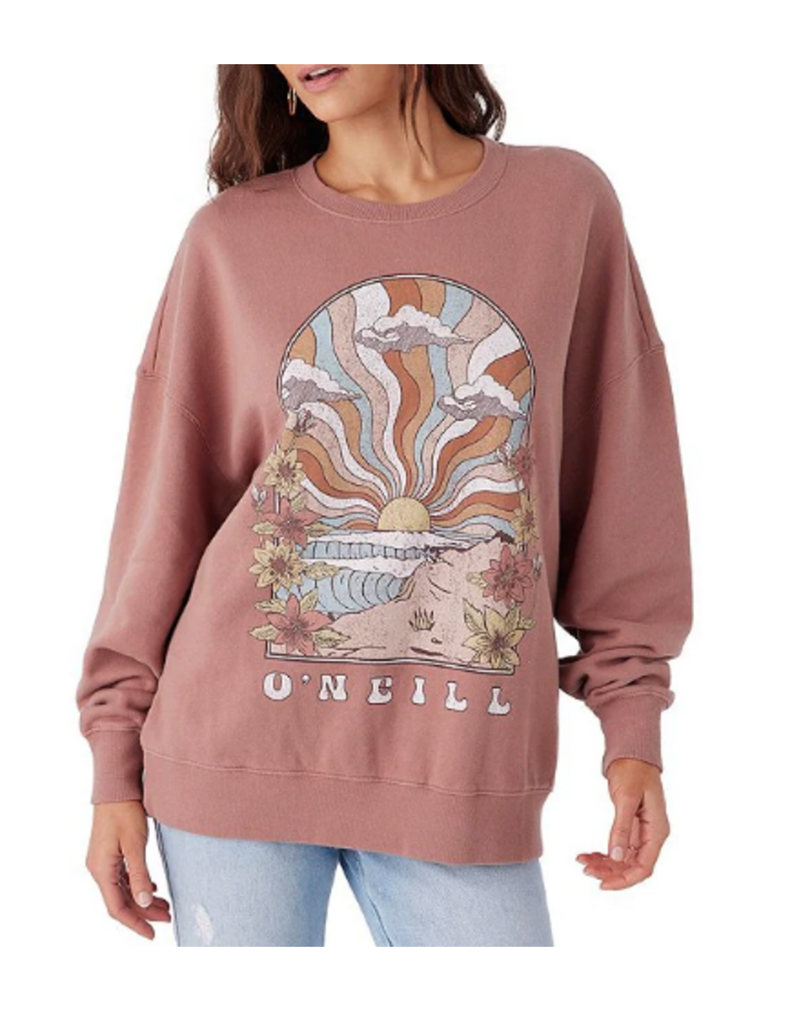 ONEILL Womens O'NEILL CHOICE OVERSIZED FLEECE GRAPHIC SWEATSHIRT