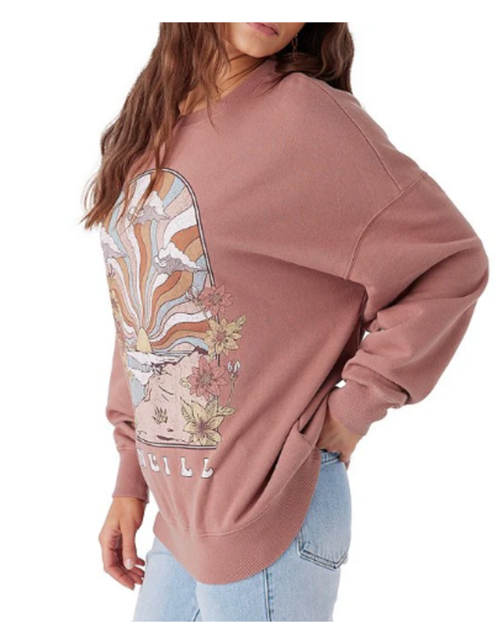 ONEILL Womens O'NEILL CHOICE OVERSIZED FLEECE GRAPHIC SWEATSHIRT