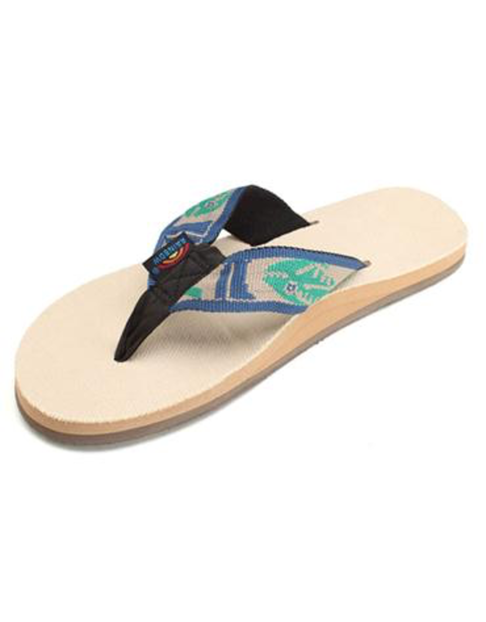 RAINBOW LADIES SINGLE LAYER HEMP WITH FISH STRAP (NATURAL/GREEN)