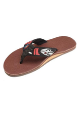 RAINBOW MENS SINGLE LAYER HEMP WITH FISH STRAP (BROWN/SILVER)