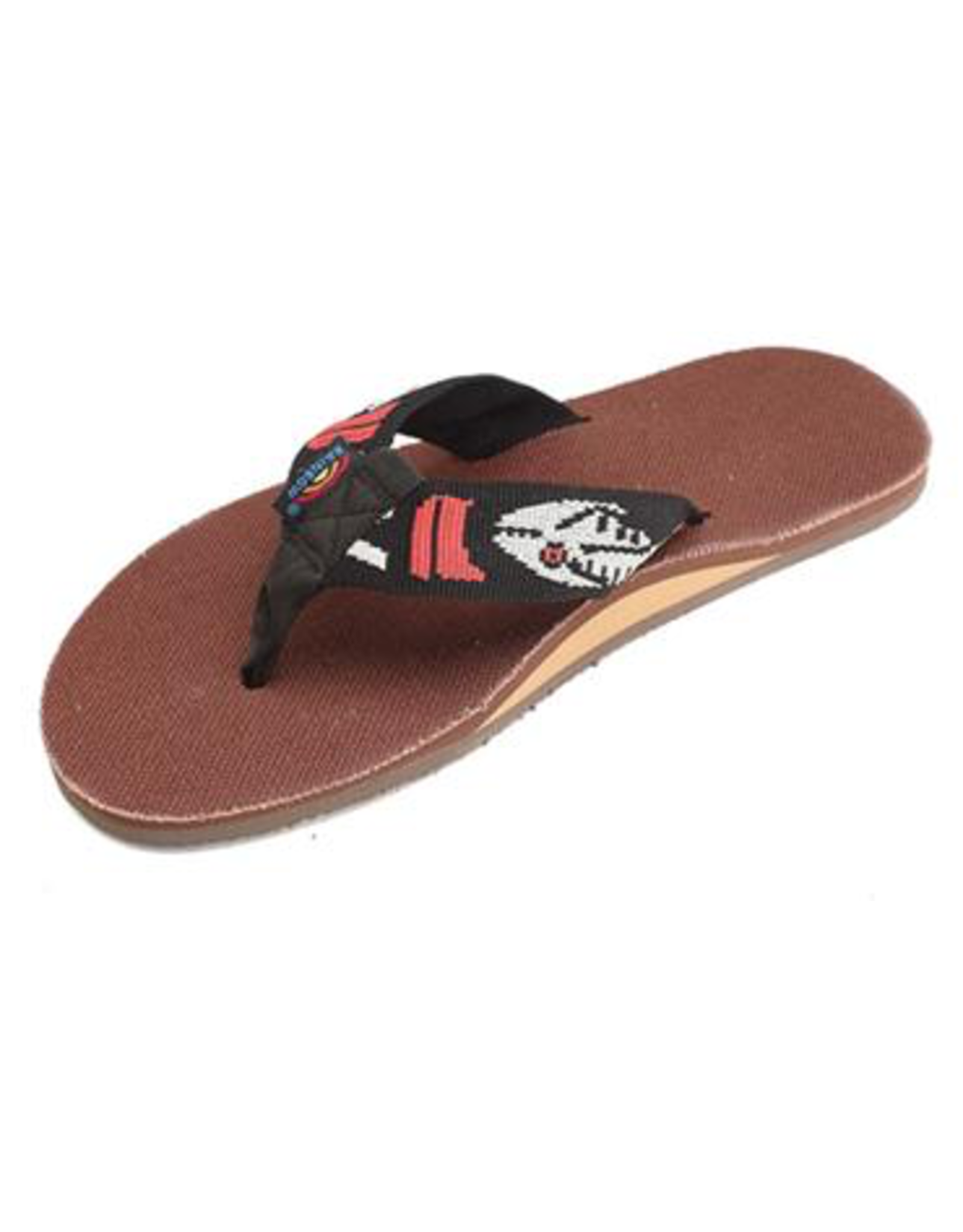RAINBOW MENS SINGLE LAYER HEMP WITH FISH STRAP (BROWN/SILVER)