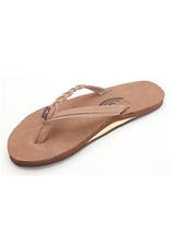 Rainbow Sandals LADIES FLIRTY BRAIDY SINGLE LAYER DARK BROWN