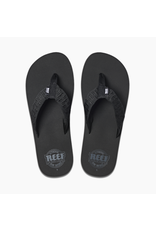 REEF REEF SMOOTHY BLACK FLIP FLOPS MENS