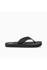 REEF REEF SMOOTHY BLACK FLIP FLOPS MENS