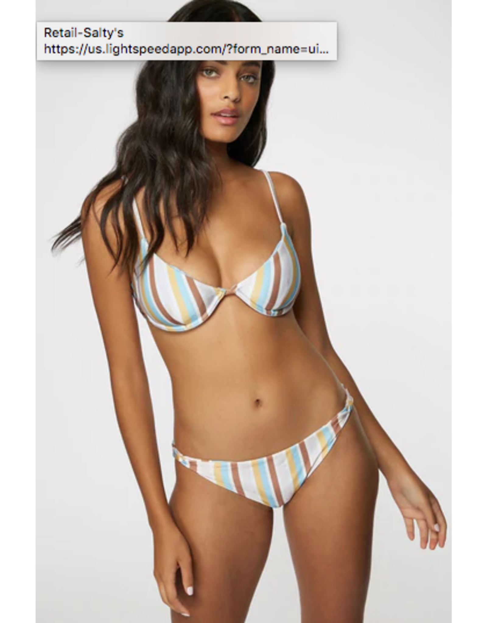 ONEILL Womens O'NEILL HEIDI STRIPE SUNSET TWIST SIDE BOTTOMS