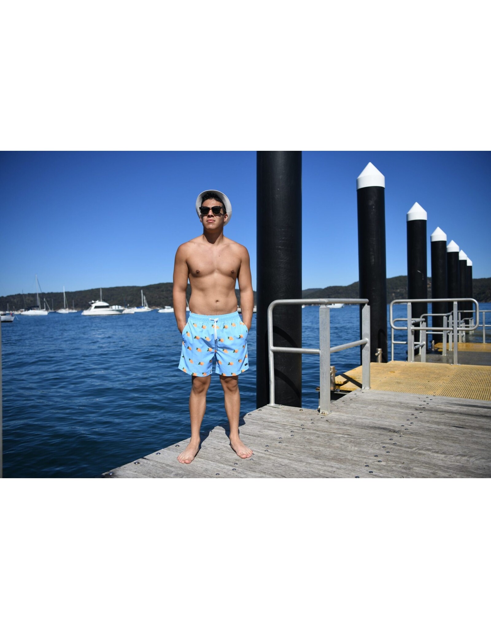 ISLAND HAZE ISLANDHAZE ORANGE TIME SWIM SHORTS