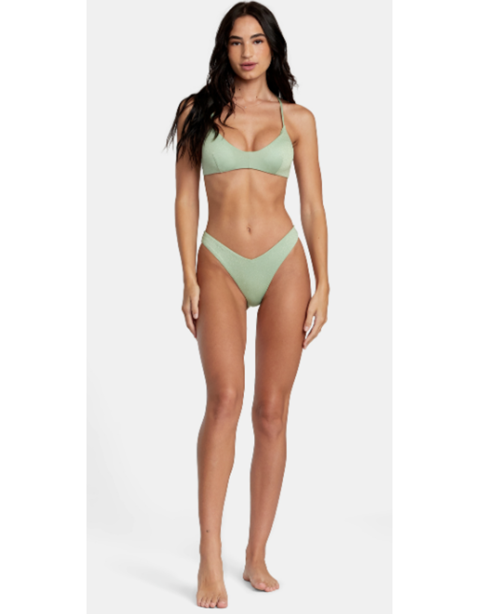 RVCA RVCA Solid Lurex Crossback Bikini Top