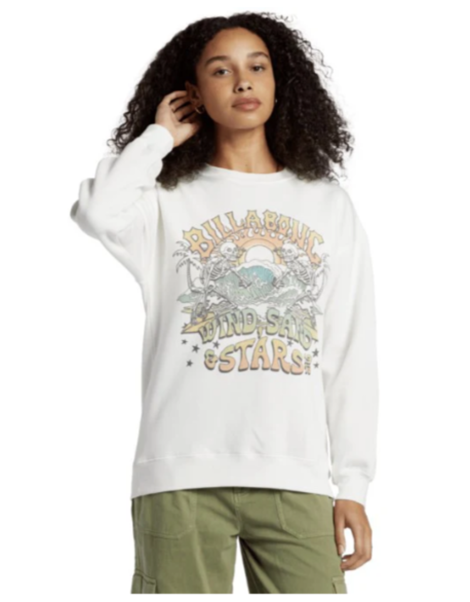 BILLABONG GIRLS BILLABONG WIND IN YOUR HAIR CREWNECK SWEATSHIRT