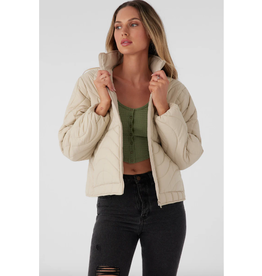 ONEILL Womens EDEN NYLON WAVE QUILTED ZIP JACKET