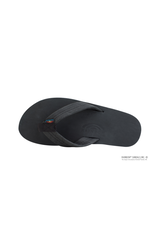 Rainbow Sandals LADIES BLACK Double Layer Premier Leather with Arch Support- LARGE