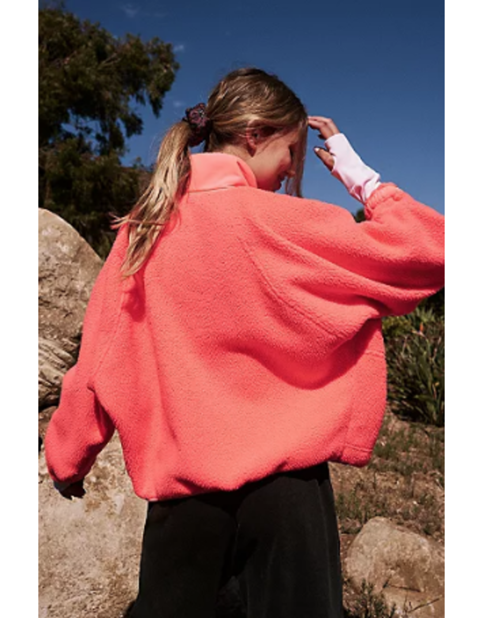 FP MOVEMENT HIT THE SLOPES FLEECE JACKET NEON CORAL