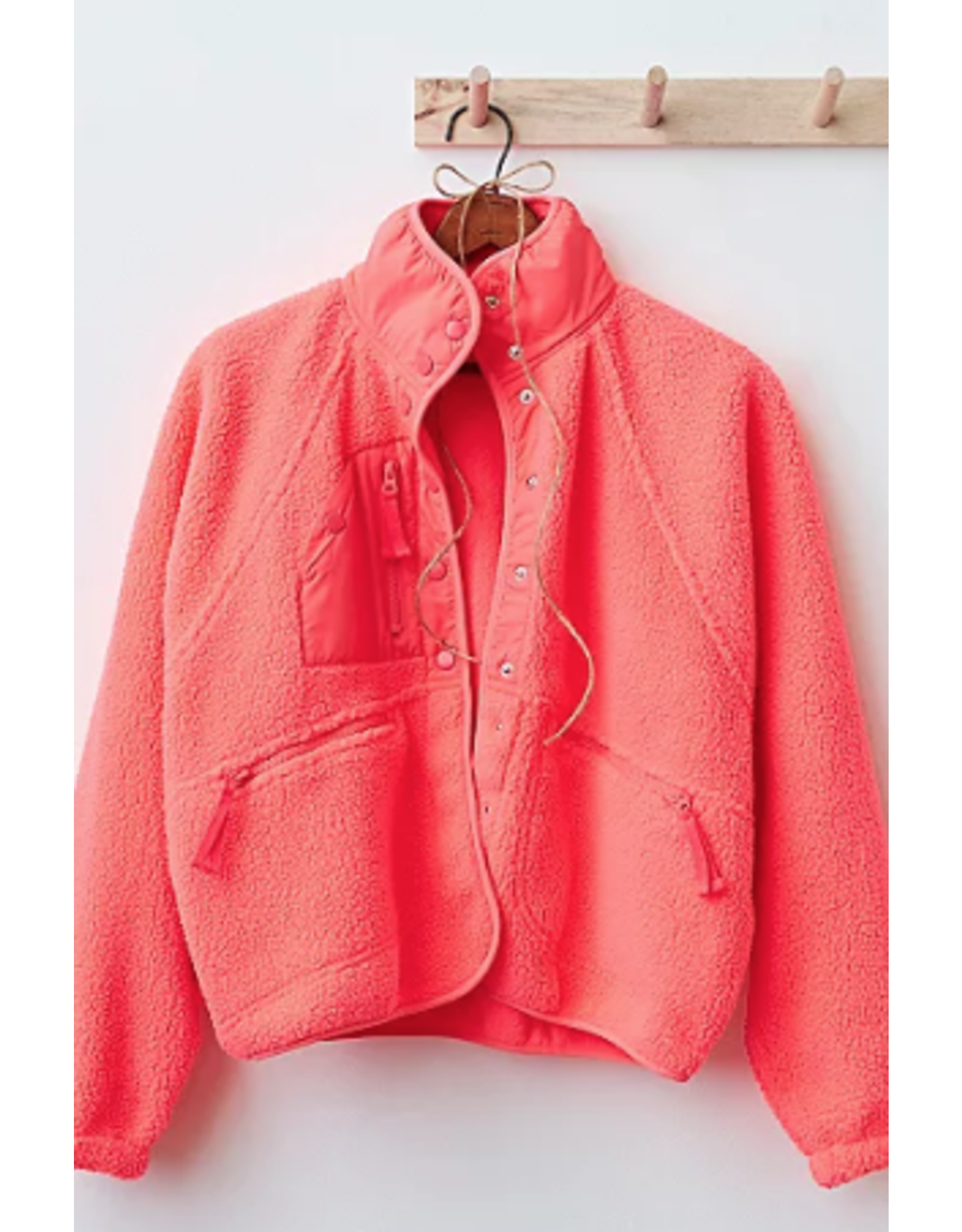 FP MOVEMENT HIT THE SLOPES FLEECE JACKET NEON CORAL