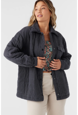 O'NEILL RYA QUILTED OVERSIZED FIT SNAP FRONT JACKET