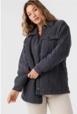 O'NEILL RYA QUILTED OVERSIZED FIT SNAP FRONT JACKET