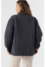 O'NEILL RYA QUILTED OVERSIZED FIT SNAP FRONT JACKET