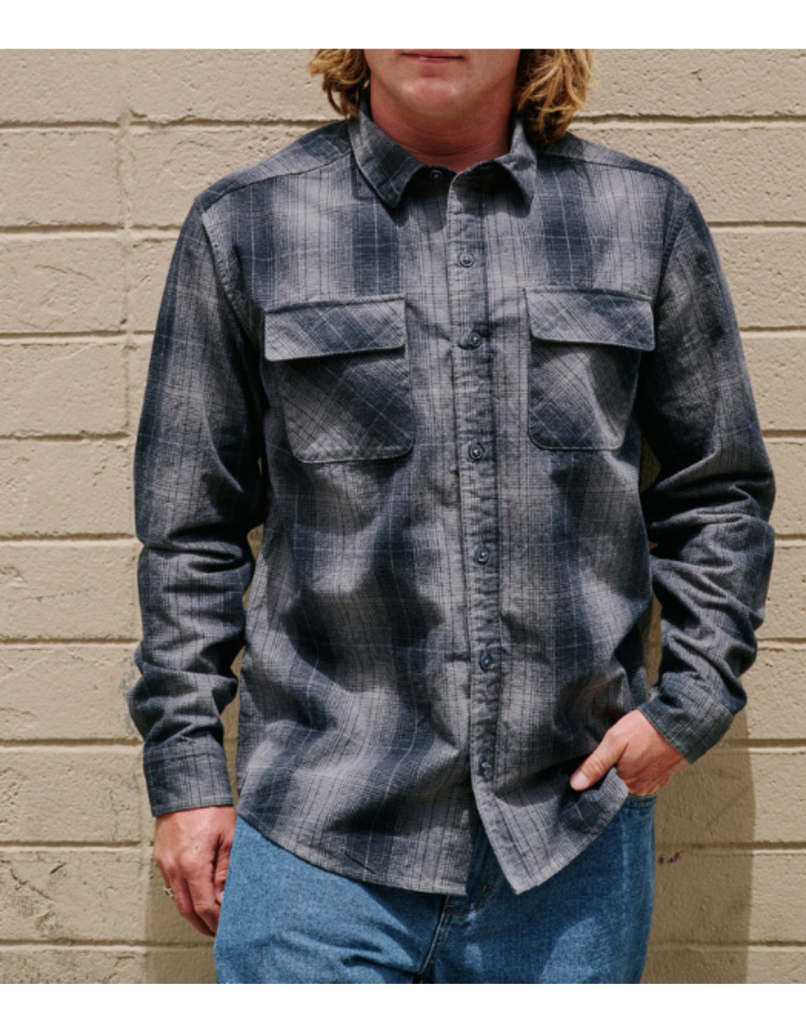 RVCA DAYSHIFT FLANNEL LONG SLEEVE TOP