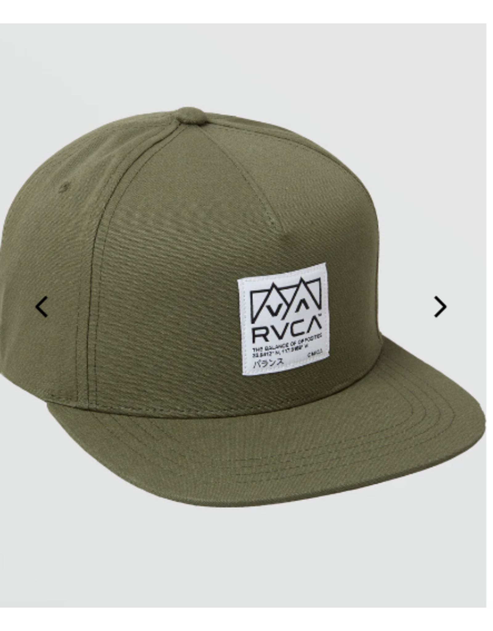 RVCA RVCA PEAKS SNAPBACK HAT