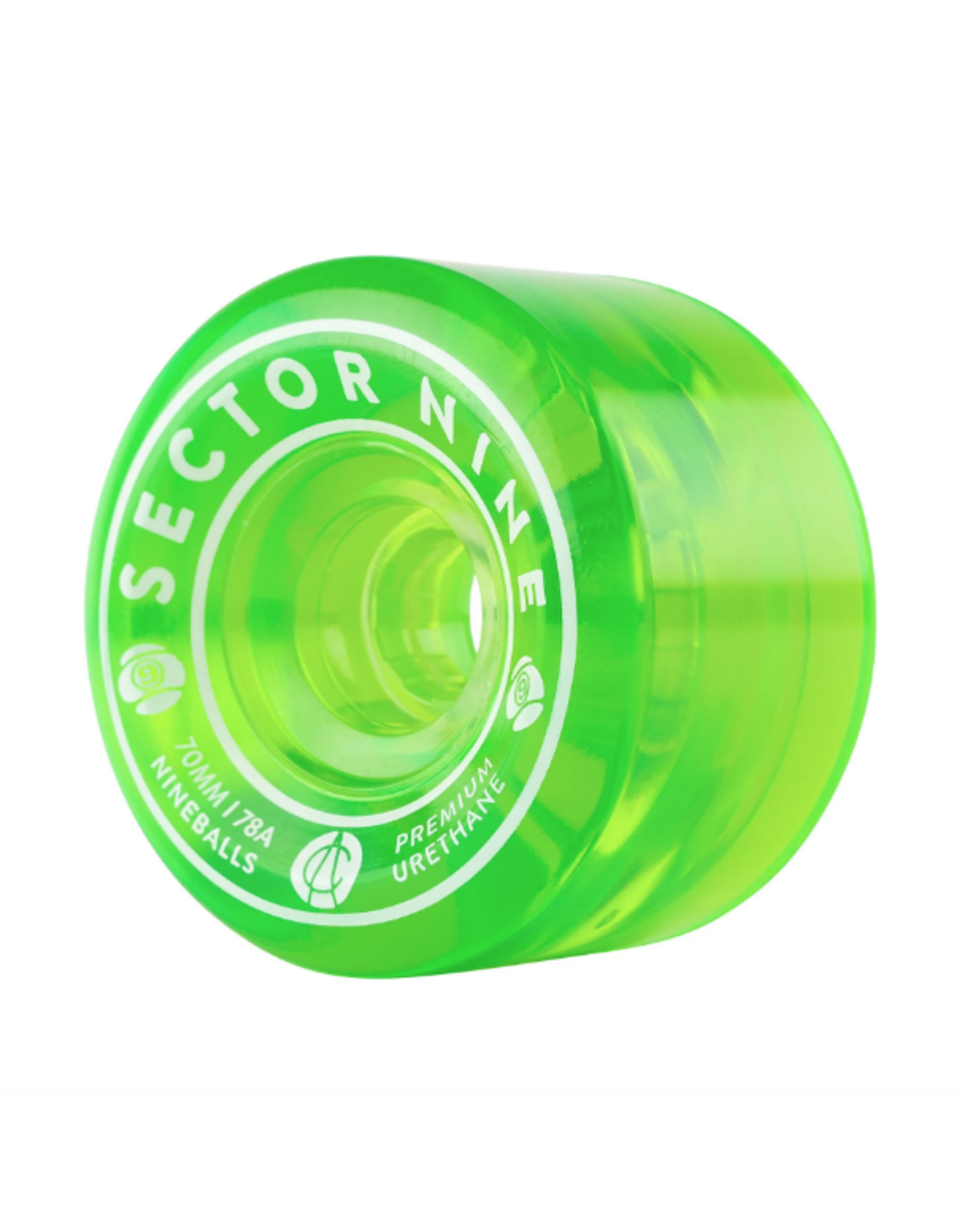 SECTOR 9 SEC9 NINEBALLS 70mm 78a CLEAR GREEN Sector 9