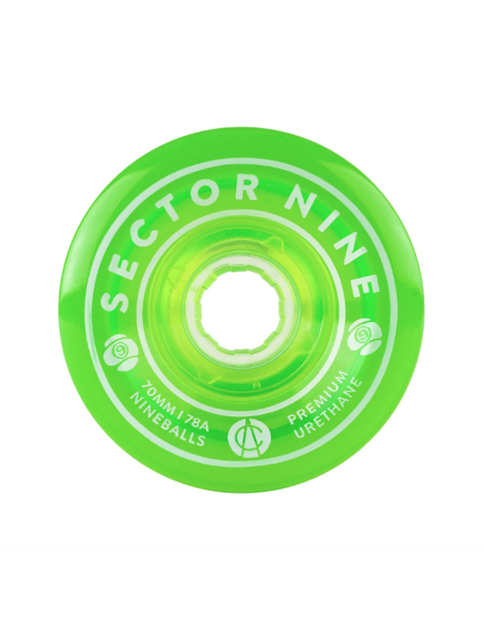 SECTOR 9 SEC9 NINEBALLS 70mm 78a CLEAR GREEN Sector 9