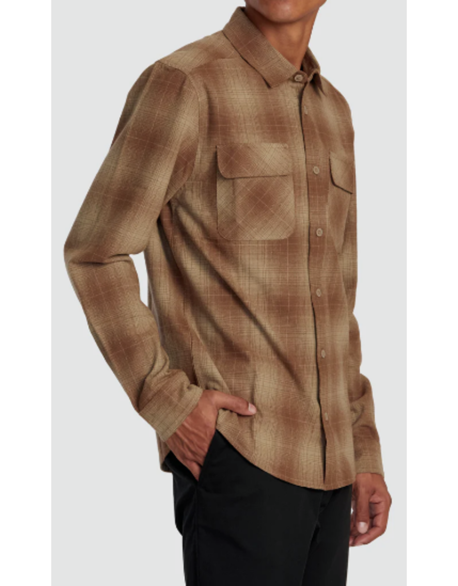 RVCA DAYSHIFT FLANNEL LONG SLEEVE TOP