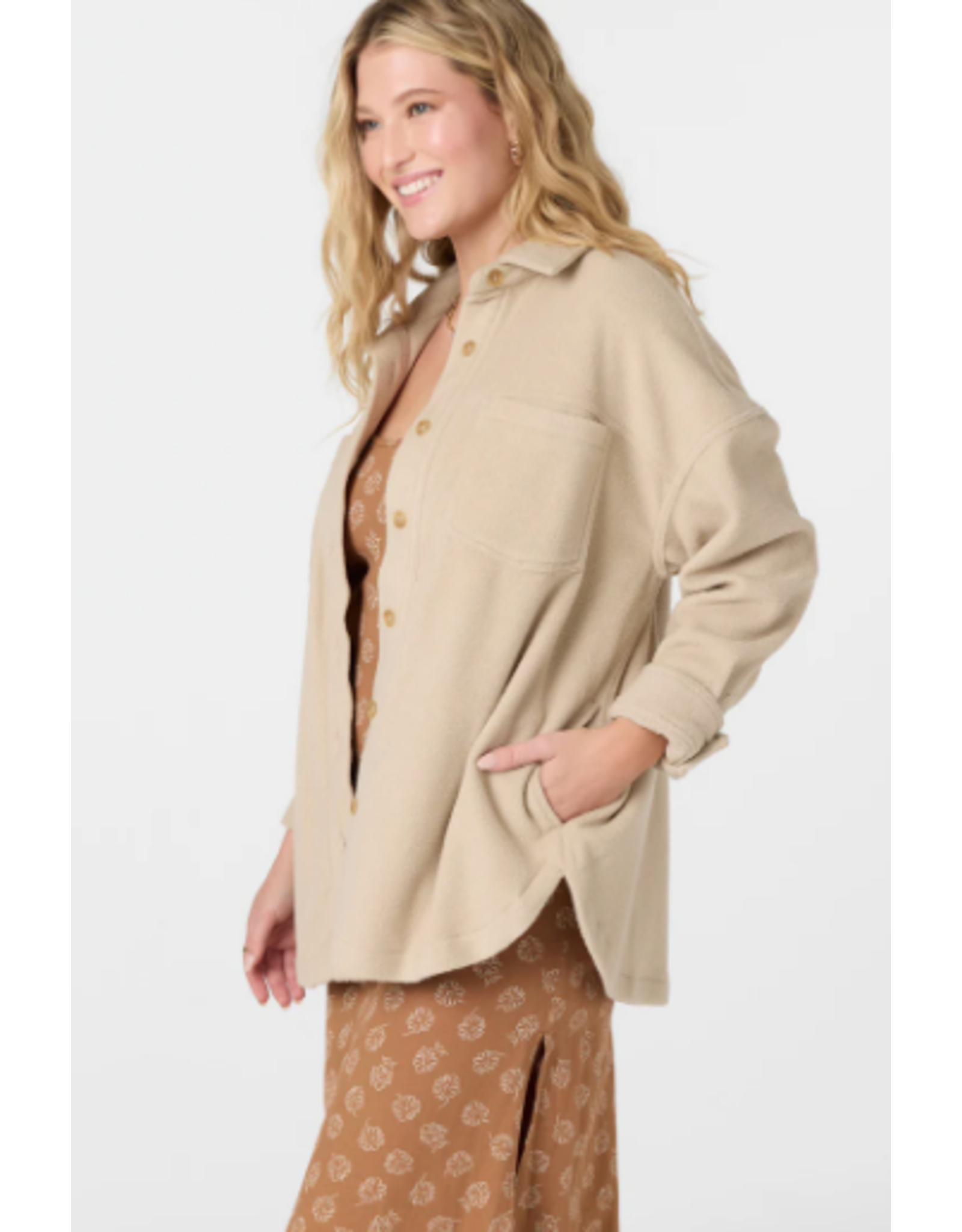 O'Neill Women's RUNE SOLID SUPERFLEECE OVERSIZED FIT SHACKET