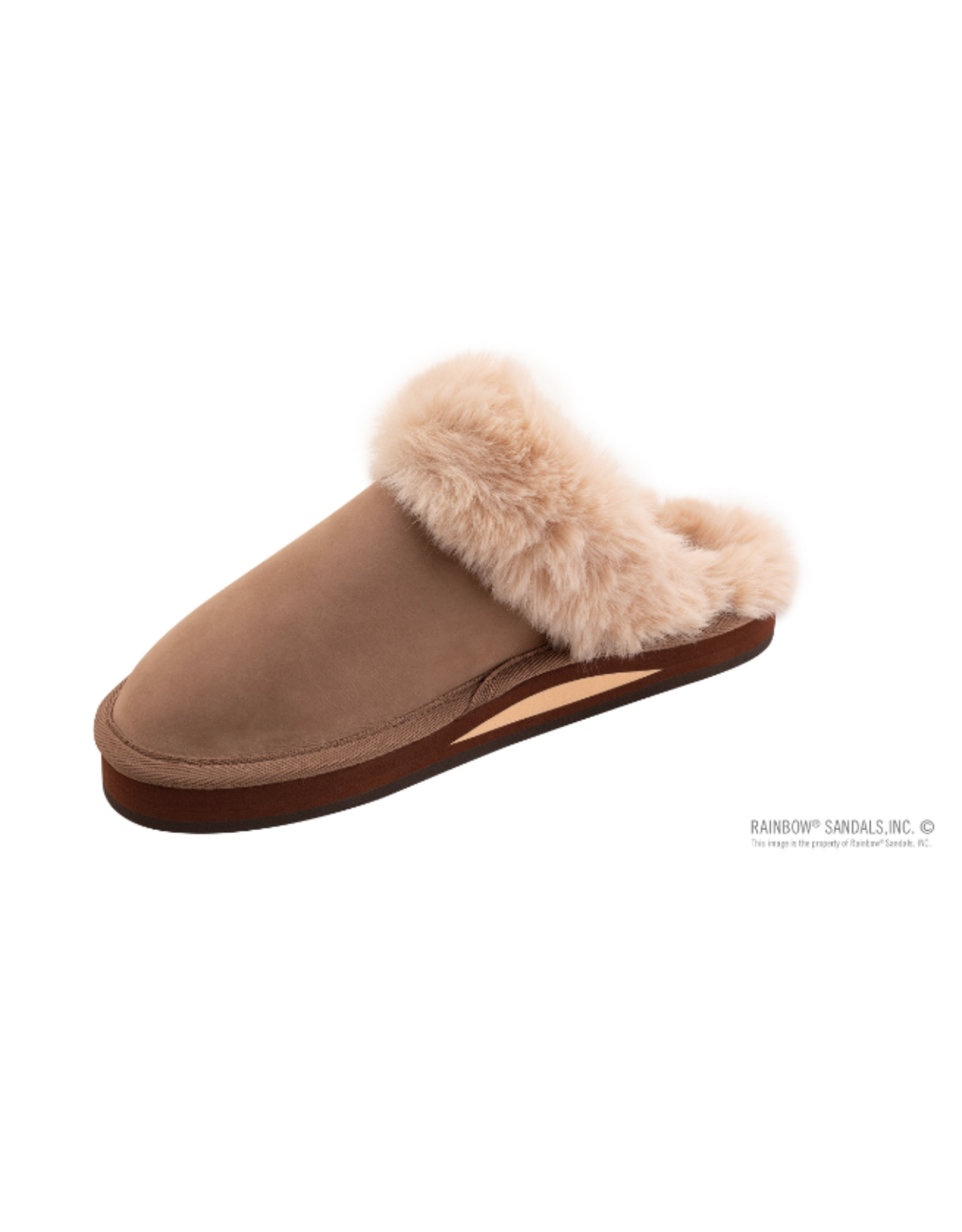 RAINBOW SUNSET SNUGS - PREMIER LEATHER, FLEECE LINED SLIPPER