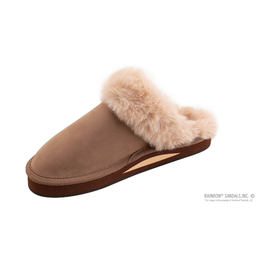 RAINBOW SUNSET SNUGS - PREMIER LEATHER, FLEECE LINED SLIPPER