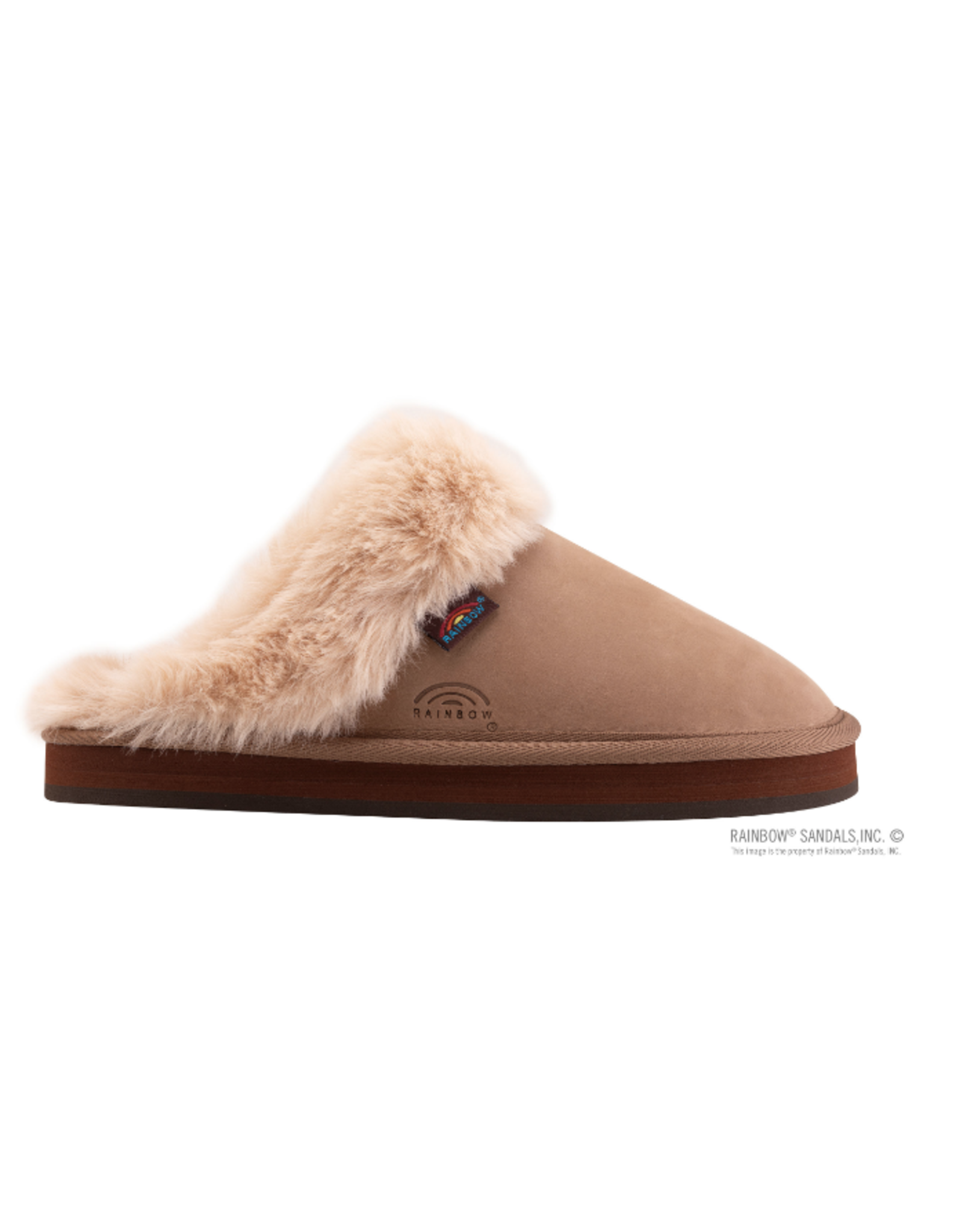 RAINBOW SUNSET SNUGS - PREMIER LEATHER, FLEECE LINED SLIPPER