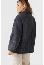 O'NEILL RYA QUILTED OVERSIZED FIT SNAP FRONT JACKET