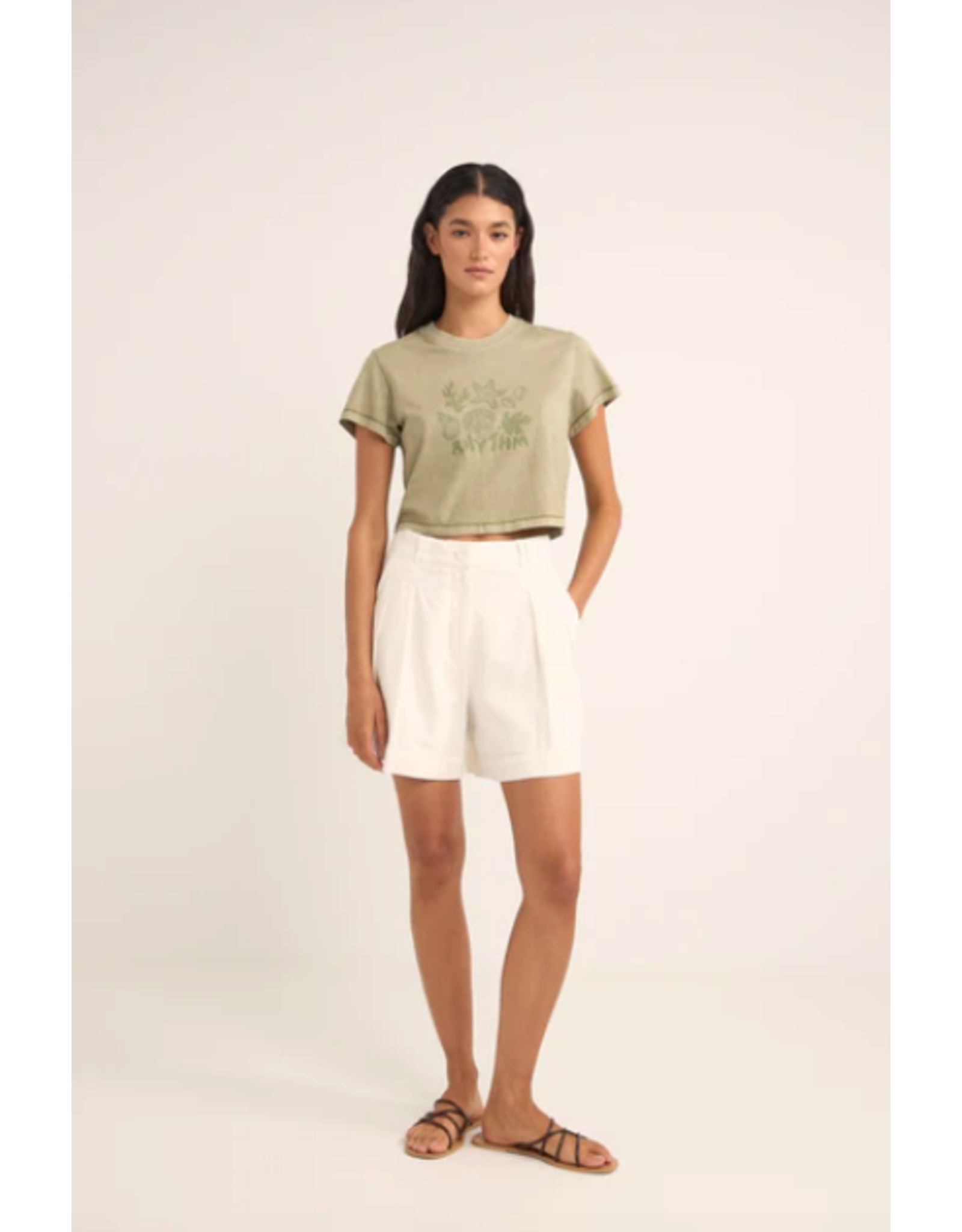 RHYTHM Beachcomber Crop Crew Tee