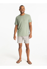 FREEFLY Channel Markers Pocket Tee HEATHER DESERT SAGE