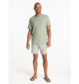 FREEFLY Channel Markers Pocket Tee HEATHER DESERT SAGE