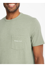 FREEFLY Channel Markers Pocket Tee HEATHER DESERT SAGE
