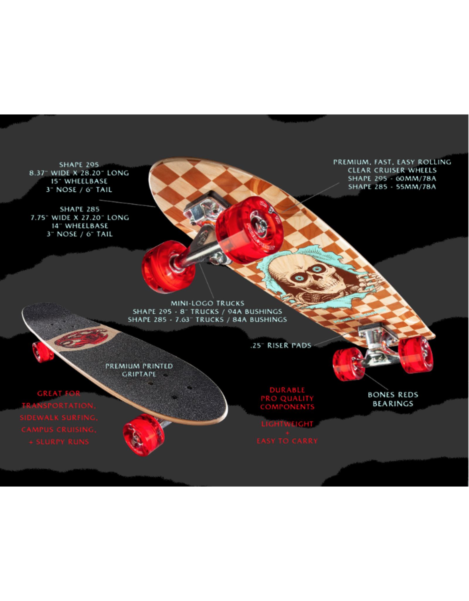 POWELL PERALTA Powell Peralta Sidewalk Surfer Tie Dye Ripper Birch Complete Skateboard - 7.75 x 27.20